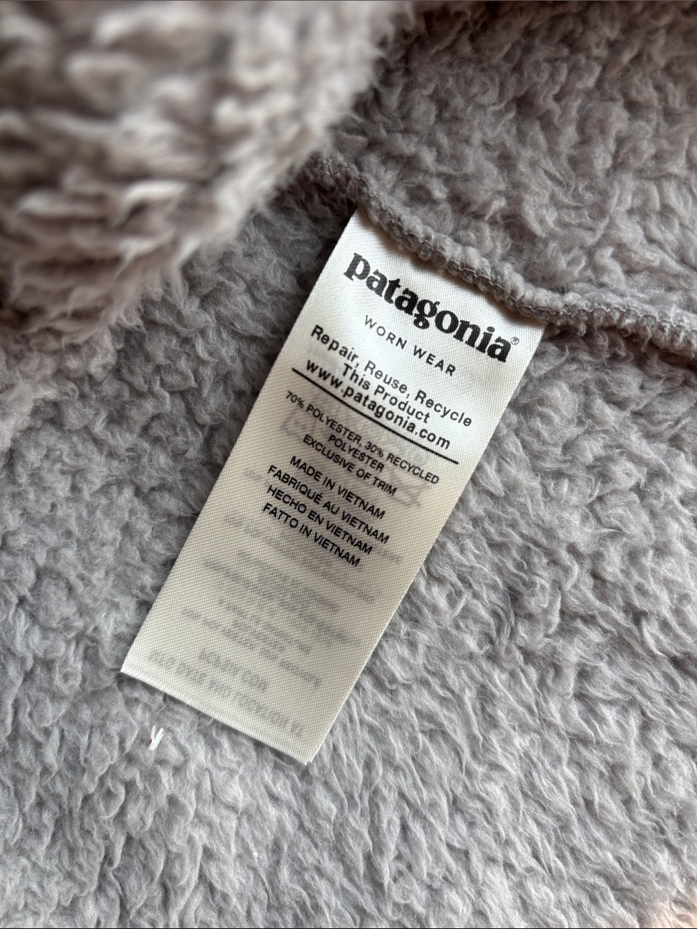 Women’s Patagonia Los Gatos Sherpa Half-Zip Pullover - Light Gray - Picture 4 of 6